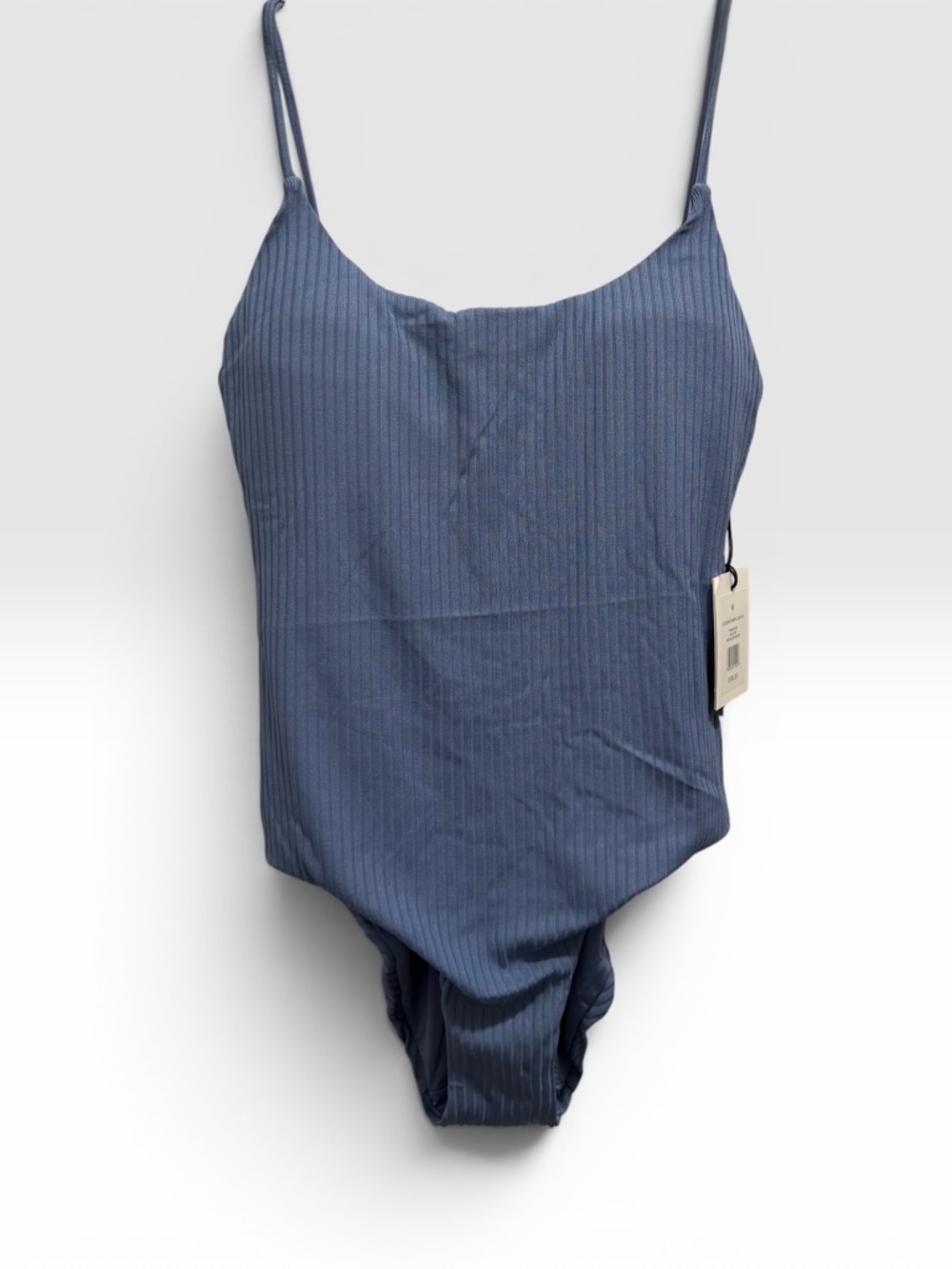 Onia Dusty Blue Ribbed One-Piece